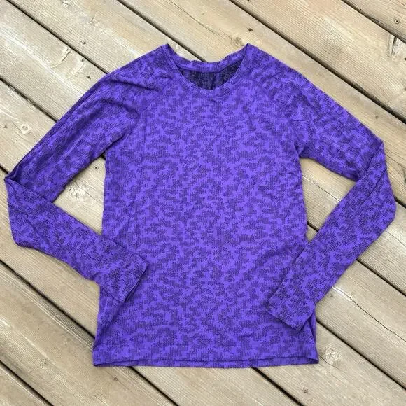 Athleta size M Momentum Seamless Athletic Shirt - Winter Frost Basalt Violet - Picture 9 of 10